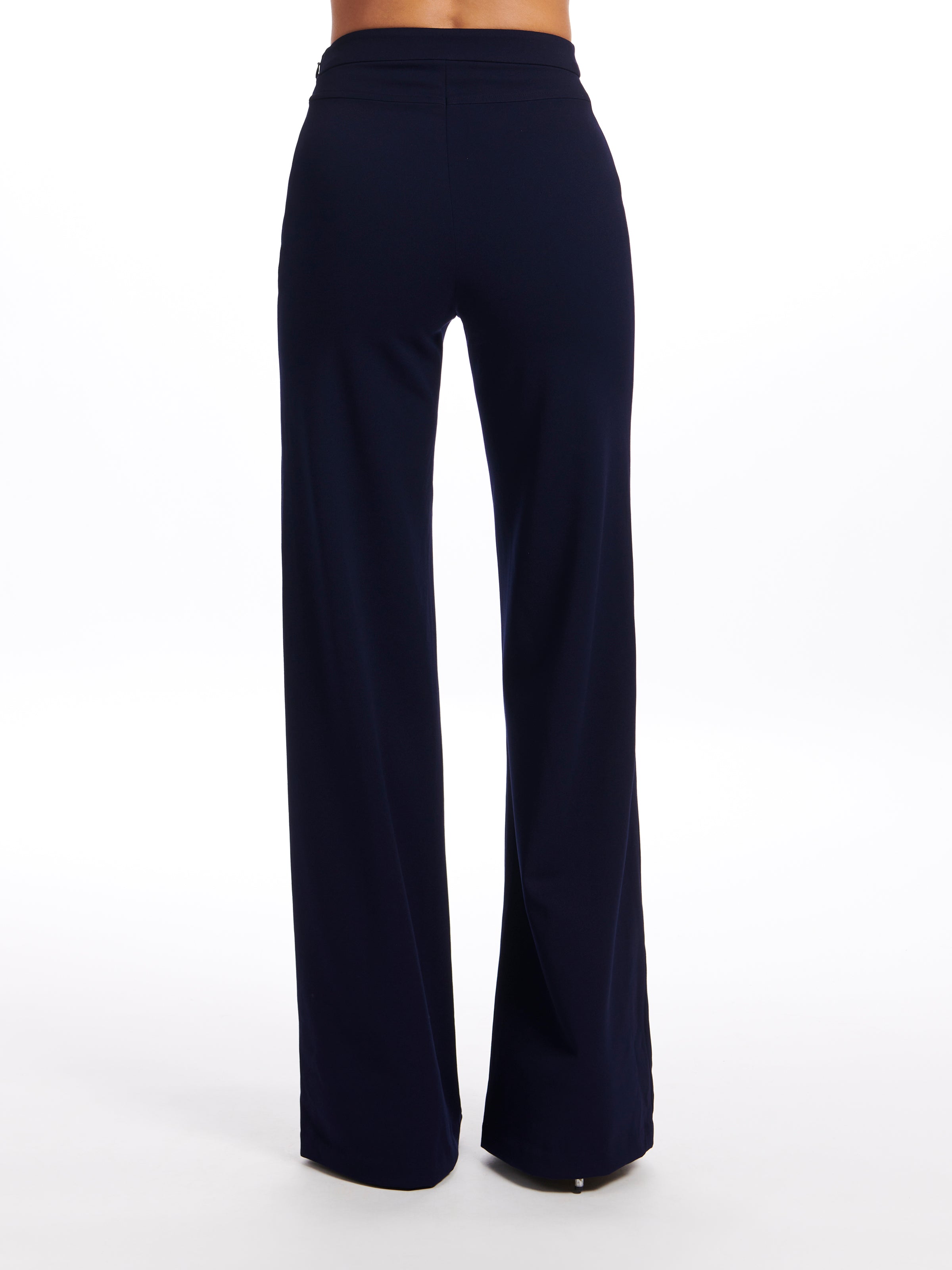 STRETCH CREPE WIDE LEG PANT BLACK