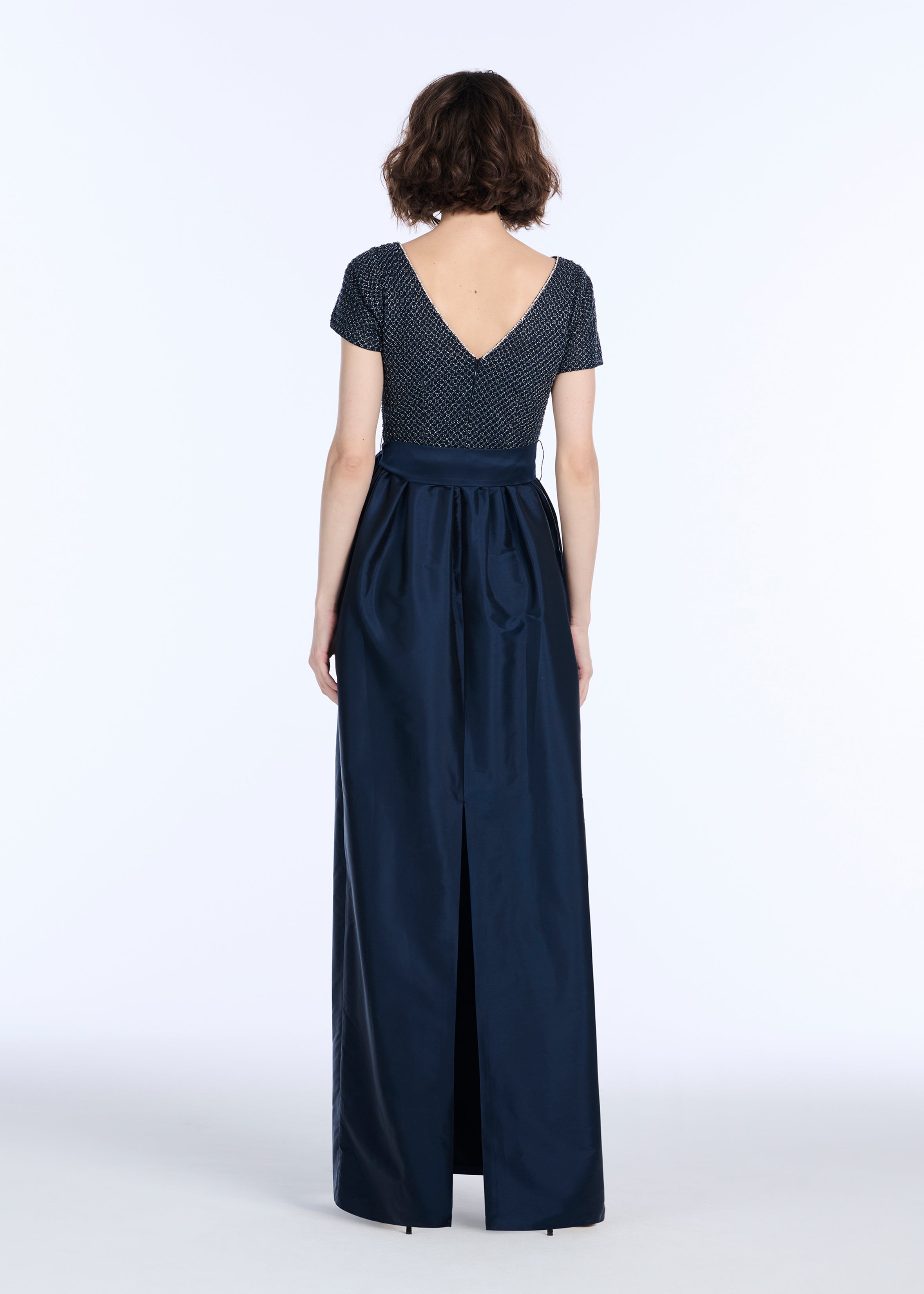 FILAGREE GLASS BEADED EMBROIDERY GOWN