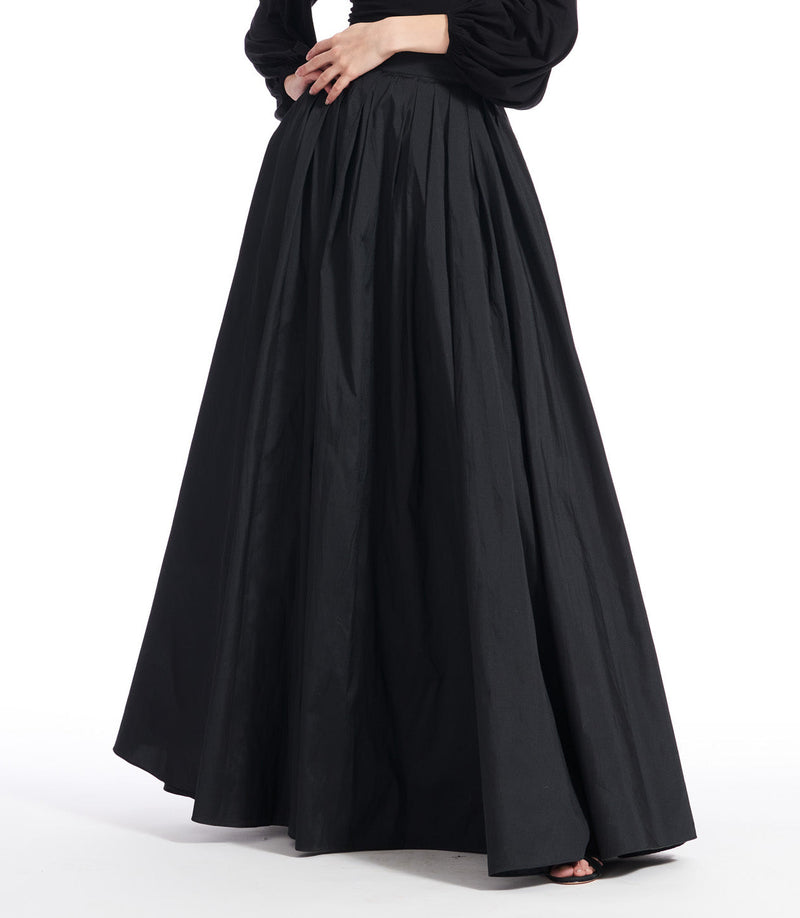 SOFT TAFFETA BALLGOWN SKIRT BLACK