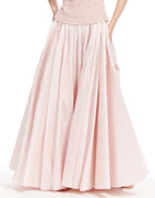 PLEATED SOFT TAFFETA BALLGOWN SKIRT BLUSH