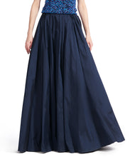 Load image into Gallery viewer, NAVY PLEATED SOFT TAFFETA BALLGOWN SKIRT
