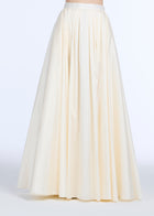 PLEATED SOFT TAFFETA BALLGOWN SKIRT WATERMELON