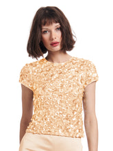 Load image into Gallery viewer, OYSTER CRUNCHY FLOWER HAND BEADED TOP
