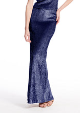 Load image into Gallery viewer, Long Stretch Sequin Column Skirt
