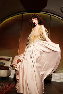 SOFT TAFFETA BALLGOWN SKIRT IN CHAMPAGNE