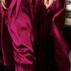 MAGENTA TAFFETA SLIM WRAP SKIRT