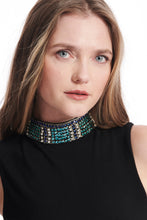 Load image into Gallery viewer, JEWELED MOCKNECK CHOKER TEE
