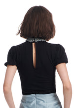 Load image into Gallery viewer, BRAIDED NECK JERSEY TEE
