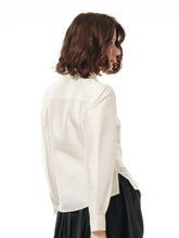 Load image into Gallery viewer, IVORY JEWELED LARGE BOW TAFFETA TOP
