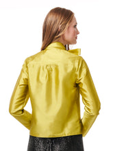 Load image into Gallery viewer, CITRINE TIE NECK TAFFETA TOP
