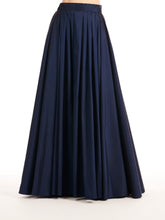 Load image into Gallery viewer, NAVY PLEATED SOFT TAFFETA BALLGOWN SKIRT
