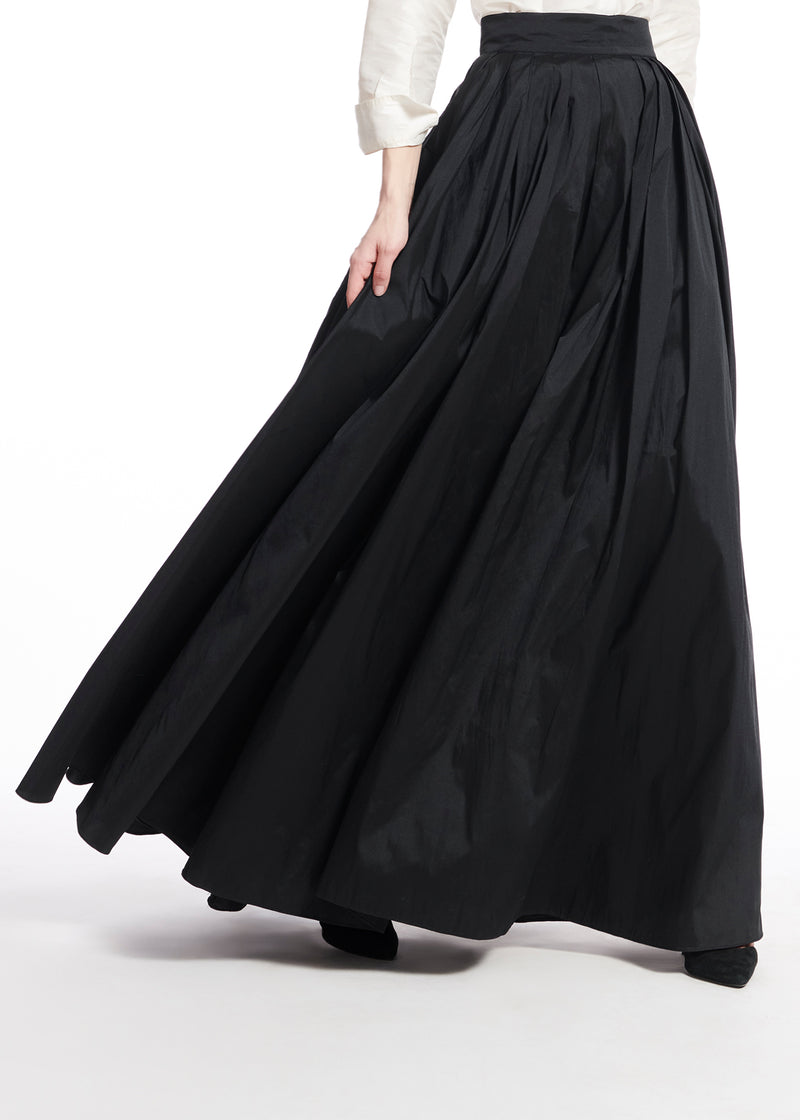 TAFFETA BALLGOWN SKIRT IN BLACK AND IVORY