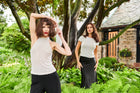 TAFFETA BIAS LONG SKIRT BLACK