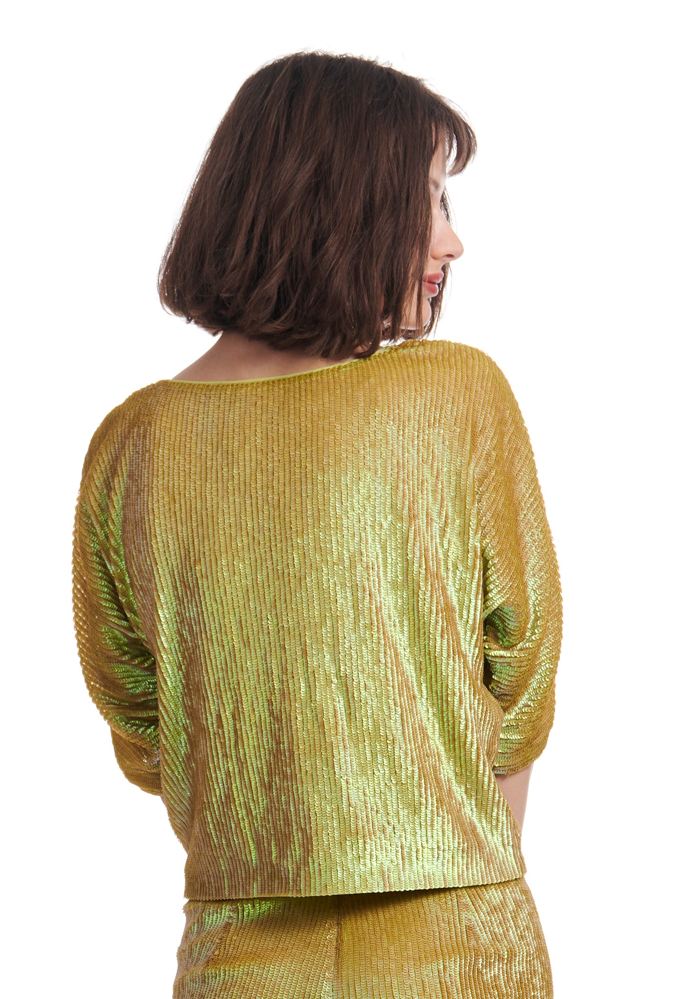 SEQUIN BLOUSON WITH DOLMAN SLEEVES