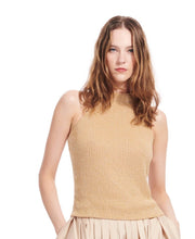 Load image into Gallery viewer, Spring 24 Pearl Encrusted Sleeveless Mock Neck
