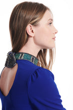 Load image into Gallery viewer, Aline Dress With Jeweled Collar And Bow
