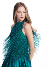 Load image into Gallery viewer, Pearl Fringe Mock-Neck Beaded Top
