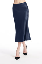 Load image into Gallery viewer, MIDI SATIN A-LINE BIAS SKIRT
