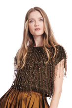 Load image into Gallery viewer, Hand Beaded Pearl Fringed Top
