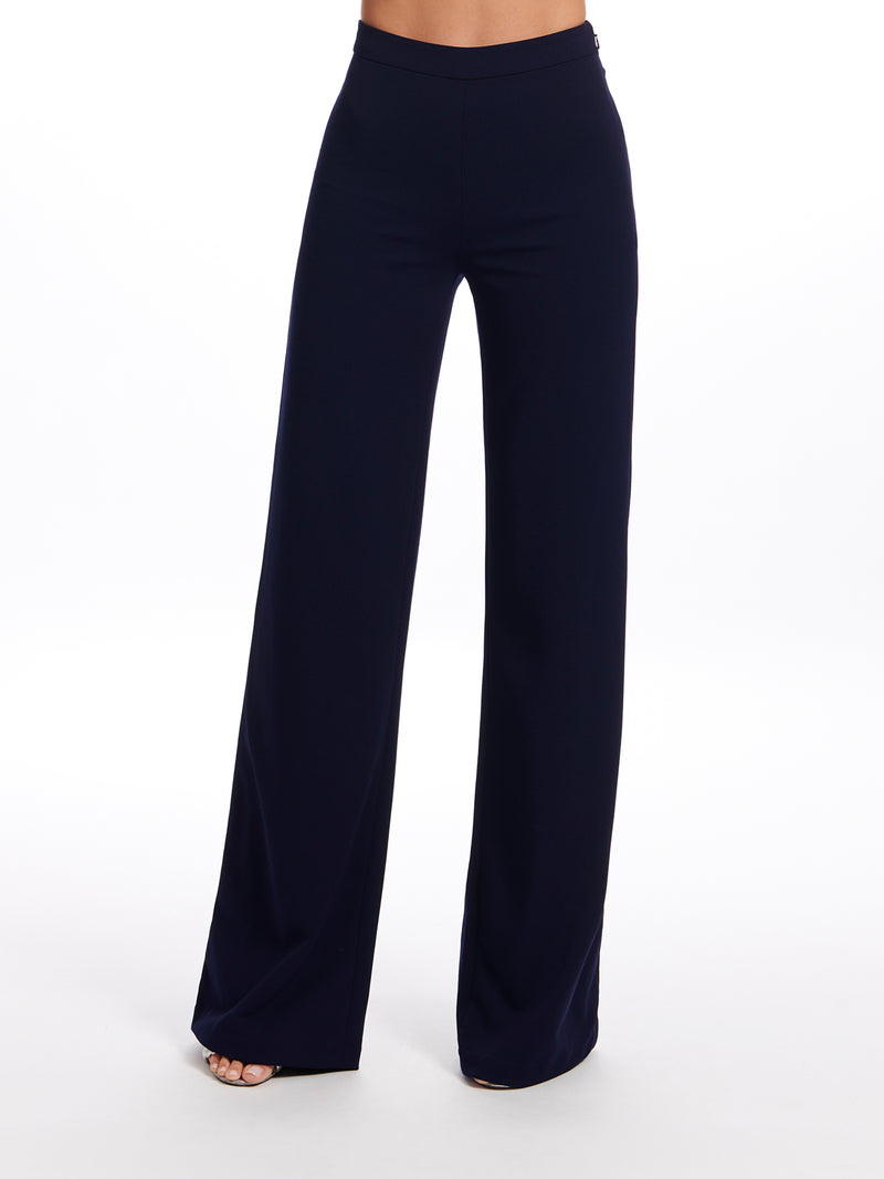 STRETCH CREPE WIDE LEG PANT BLACK