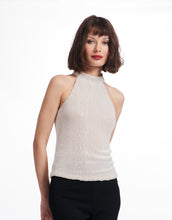 Load image into Gallery viewer, CLASSIC COLORS PEARL ENCRUSTED SLEEVELESS MOCK NECK
