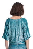 SEQUIN SPARKLE BLOUSON WITH DOLMAN SLEEVES