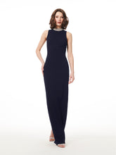 Load image into Gallery viewer, BRAIDED NECK STRETCH CREPE GOWN
