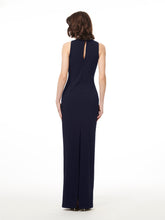 Load image into Gallery viewer, BRAIDED NECK STRETCH CREPE GOWN

