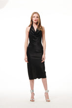 Load image into Gallery viewer, SATIN COWL OPEN BACK MIDI

