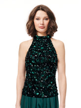 Load image into Gallery viewer, FOREST PAILETTE FLORAL MOCK-NECK TOP

