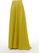 Load image into Gallery viewer, A-LINE TAFFETA LONG SKIRT BLACK IVORY AND NAVY
