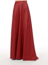 Load image into Gallery viewer, A-LINE TAFFETA LONG SKIRT BLACK IVORY AND NAVY
