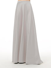 Load image into Gallery viewer, A-LINE TAFFETA LONG SKIRT BLACK IVORY AND NAVY
