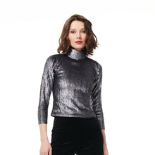 Load image into Gallery viewer, BLACK OPAL SEQUIN TURTLENECK TOP
