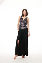 Load image into Gallery viewer, MERLOT SEQUIN COWL TOP
