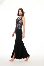 Load image into Gallery viewer, BLACK OPAL SEQUIN COWL TOP
