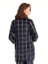 Load image into Gallery viewer, PLAID BEADED CAR COAT
