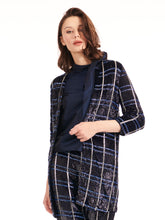 Load image into Gallery viewer, PLAID BEADED CAR COAT
