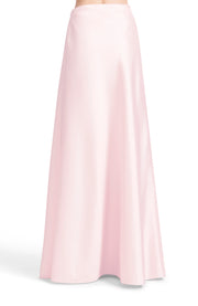 TAFFETA BIAS LONG SKIRT BLUSH