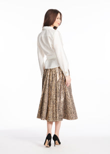 TAFFETA BLOUSE WITH RENAISSANCE PEARL BUTTONS IVORY