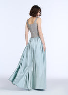 CRYSTAL SQUARE NECK TOP IN DIAMOND