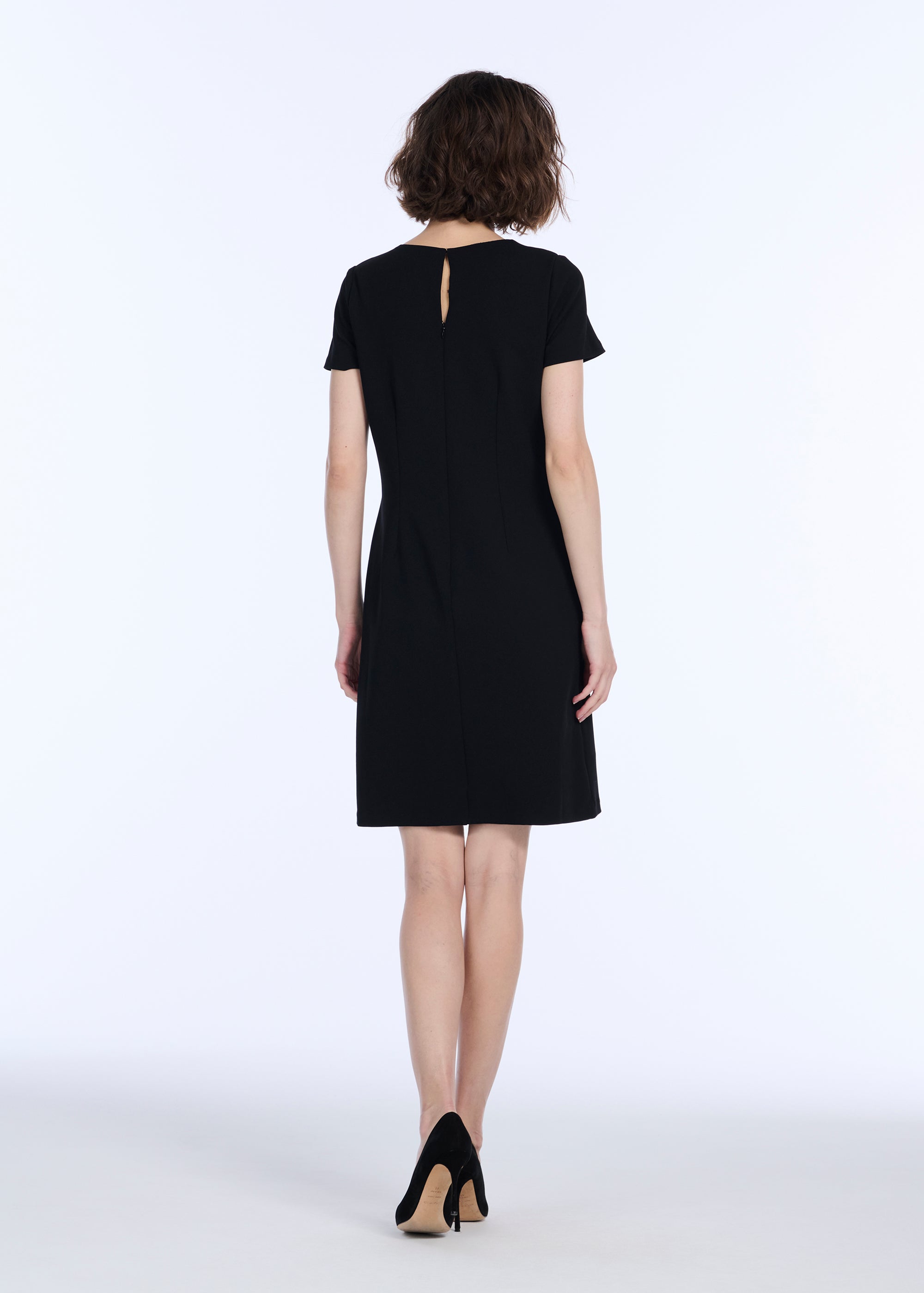 EMILY SHALANT Women's Rhinestone Floral Cocktail Shift Dress - Black EMILY SHALANT Women's Rhinestone Floral Cocktail Shift Dress - Black
