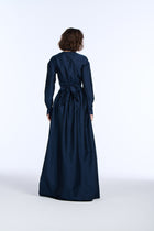 TAFFETA WRAP GOWN LIGHT BLUE