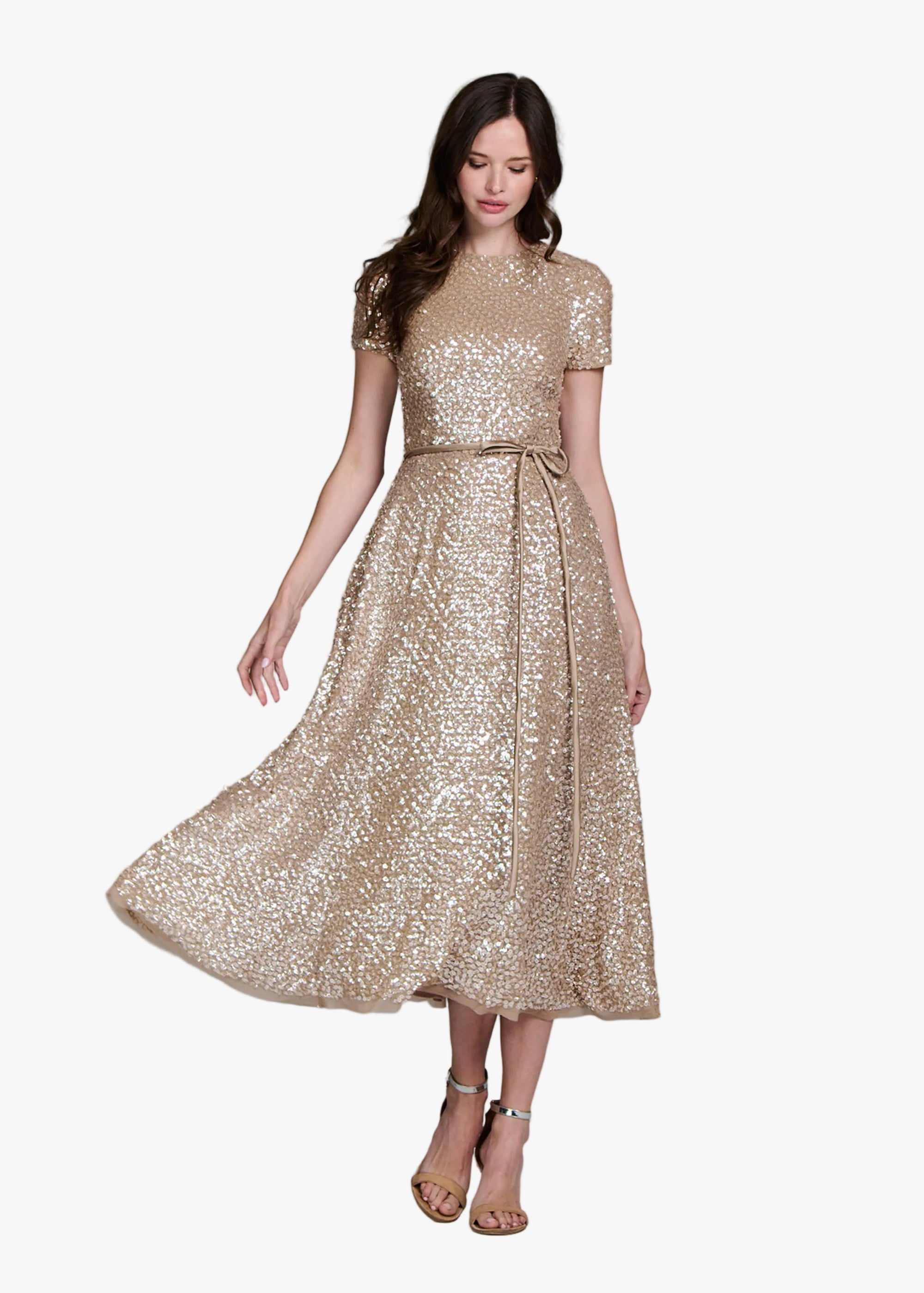 TRANSLUCENT ENCRUSTED SEQUIN DRESS LIGHT BLUE | Emily Shalant TRANSLUCENT ENCRUSTED SEQUIN DRESS LIGHT BLUE | Emily Shalant