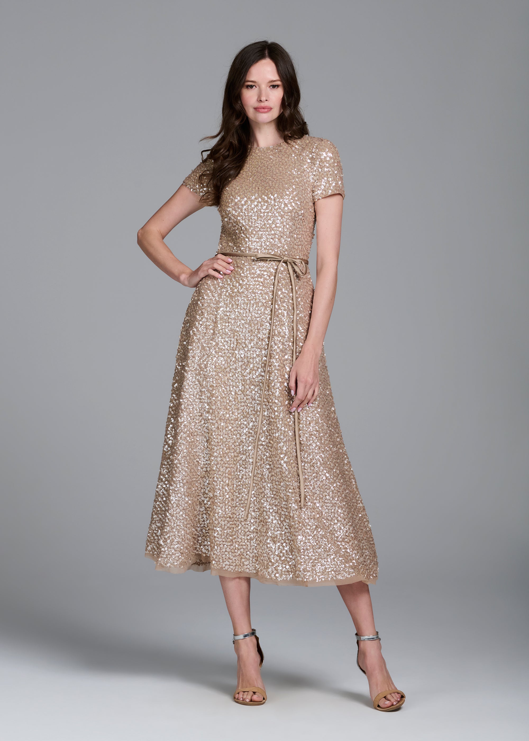 Translucent Encrusted Sequin Dress Light Blue - 10 / Light Blue Translucent Encrusted Sequin Dress Light Blue - 10 / Light Blue