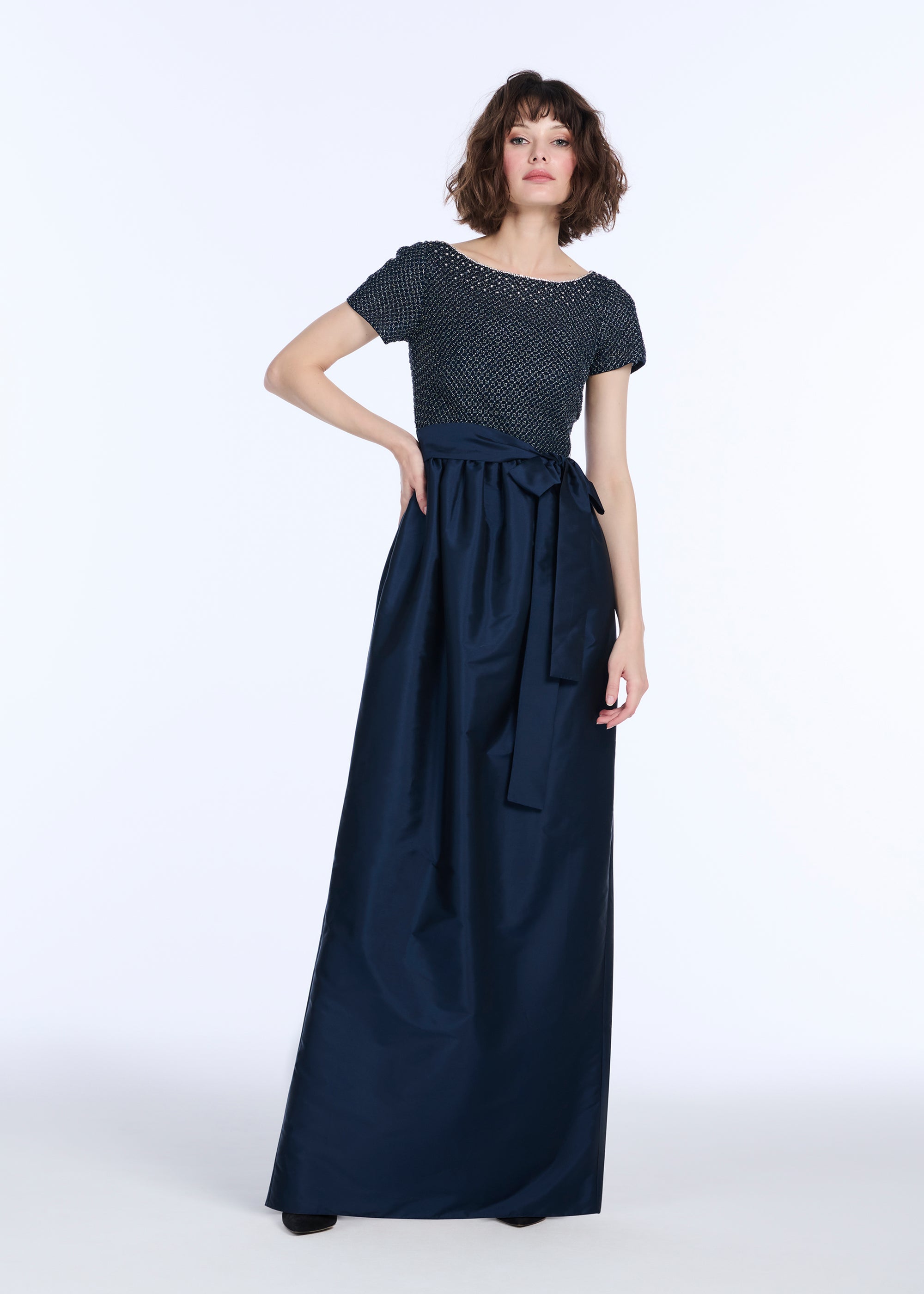 FILAGREE  GLASS BEADED EMBROIDERY GOWN