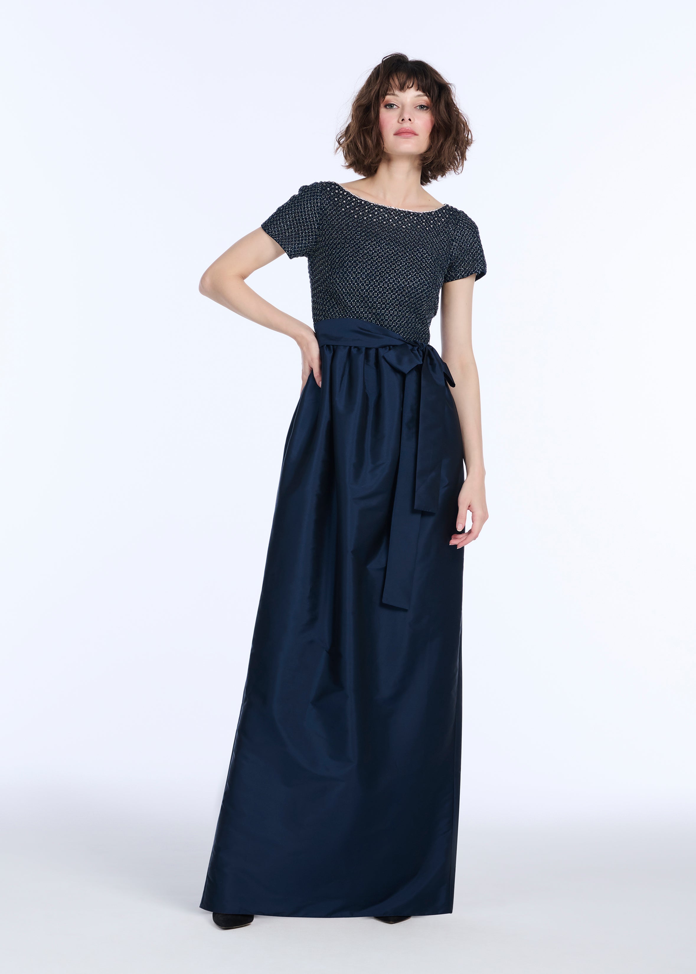 FILAGREE  GLASS BEADED EMBROIDERY GOWN