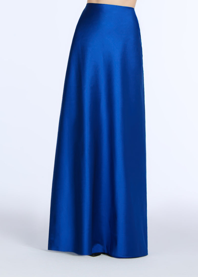 TAFFETA BIAS LONG SKIRT ROYAL