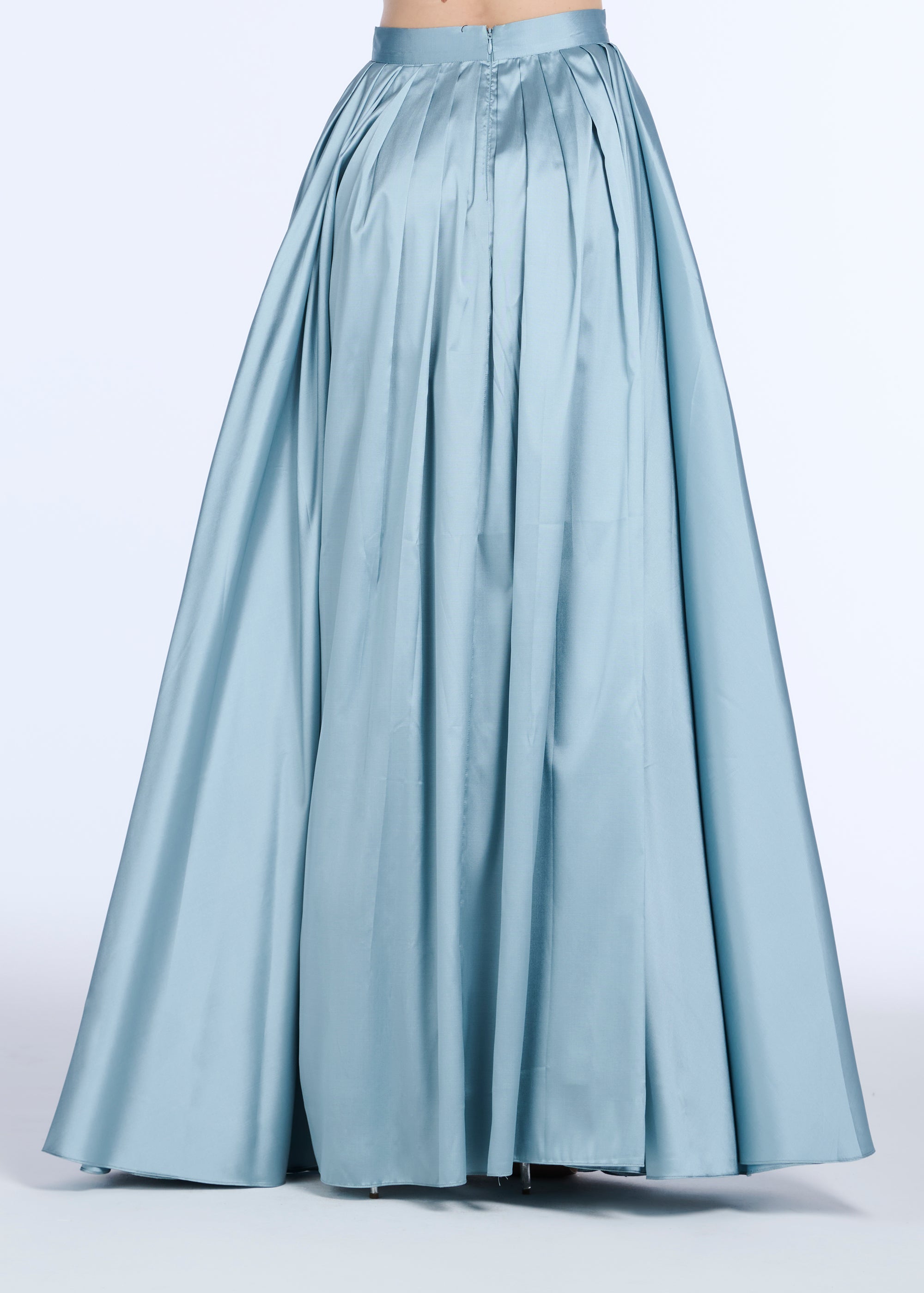 LIGHT BLUE TAFFETA BALL SKIRT