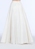 PLEATED SOFT TAFFETA BALLGOWN SKIRT IVORY